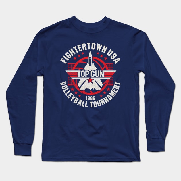 Fightertown USA Volleyball Tournament Dks Long Sleeve T-Shirt by Alema Art